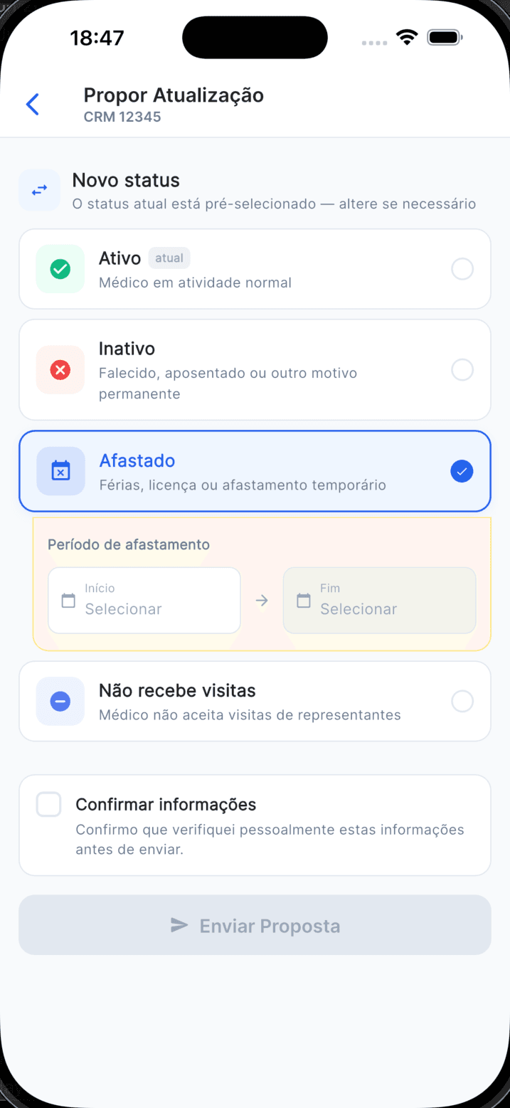 Propor atualização de informações no RepSync